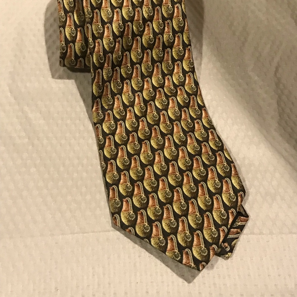 ERMENEGILDO ZEGNA Cactus Flower Pot Silk Tie